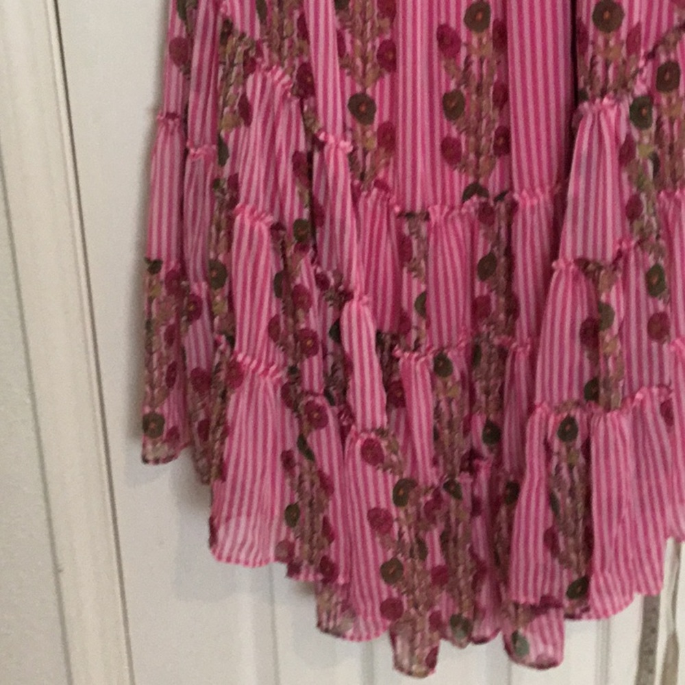 NWT Free People Pink Floral Alejandra Tiered Sundress - Picture 9 of 16